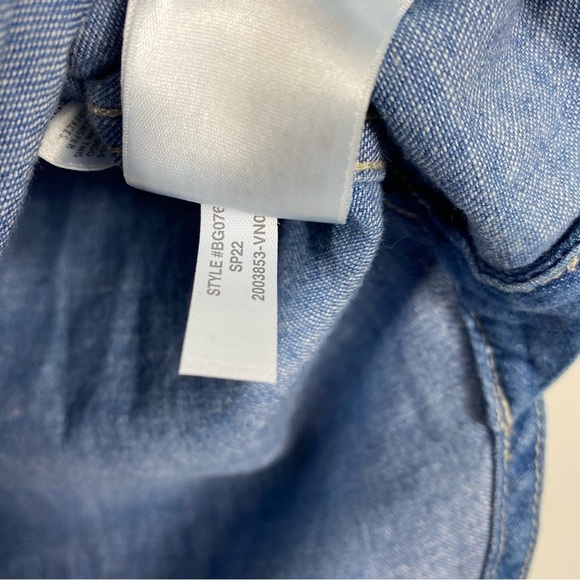 J Crew Classic-fit short-sleeve western snap button chambray shirt - Picture 8 of 8